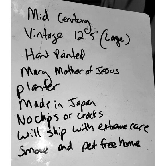 Vintage Ceramic Virgin Mary Planter Figurine - Picture 10 of 10